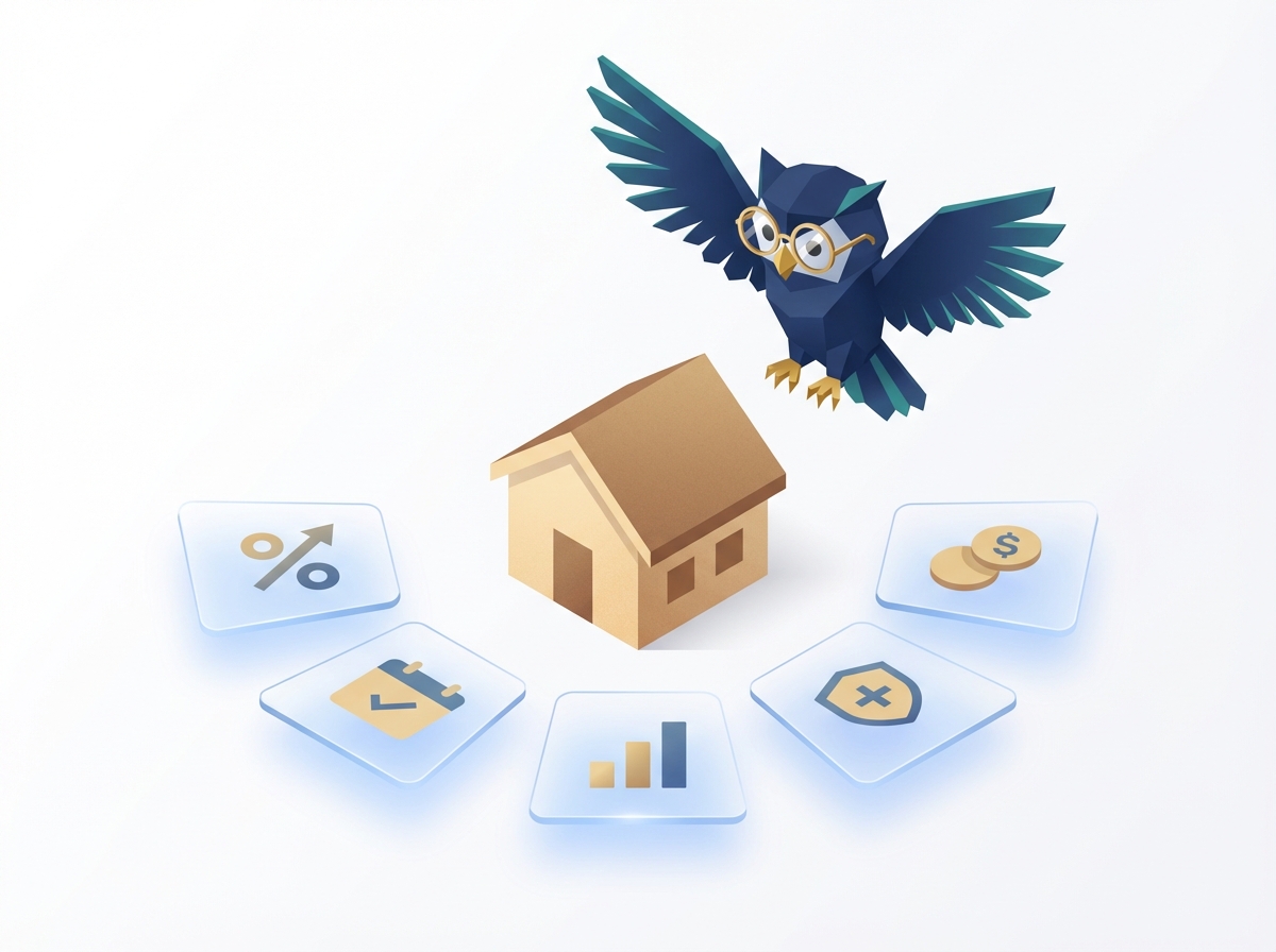 Mortgage intelligence dashboard showing rate tracking, equity position, and loan details