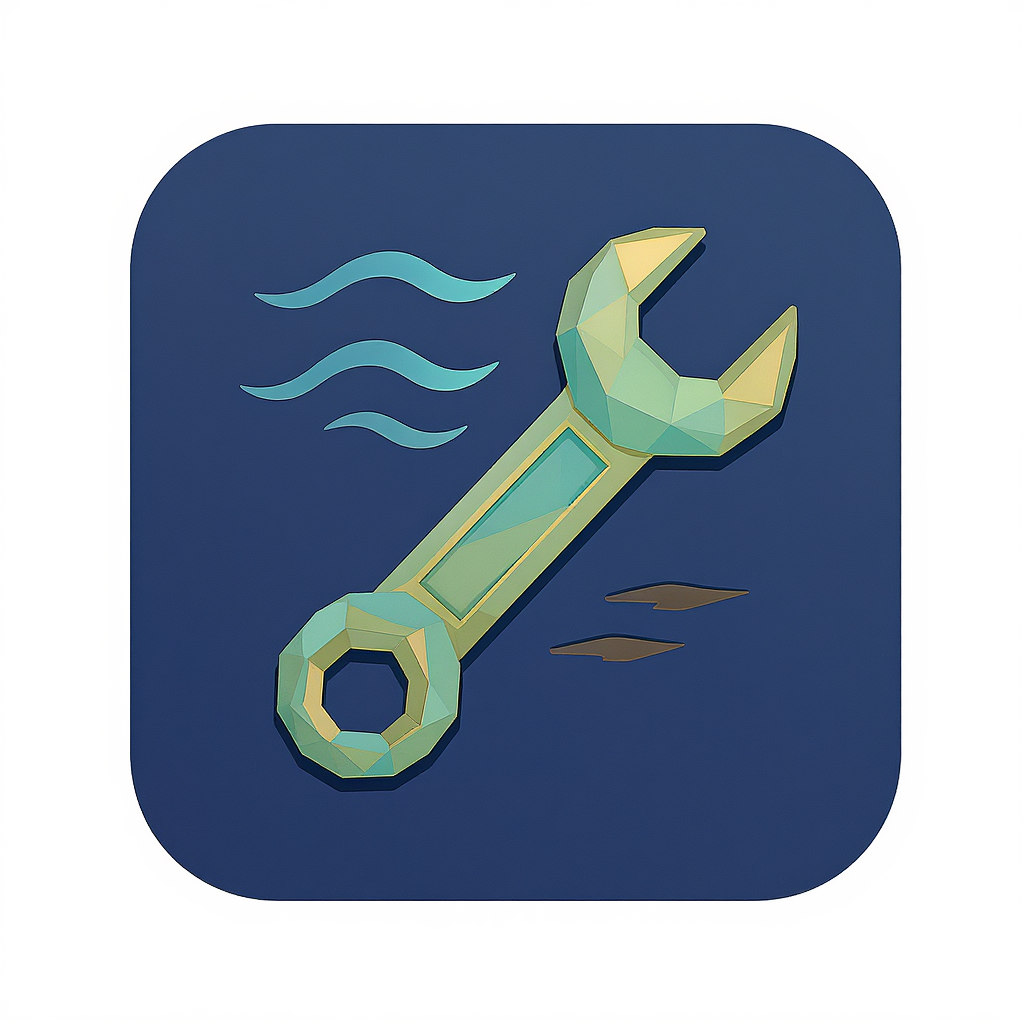 Air flow with wrench for HVAC maintenance