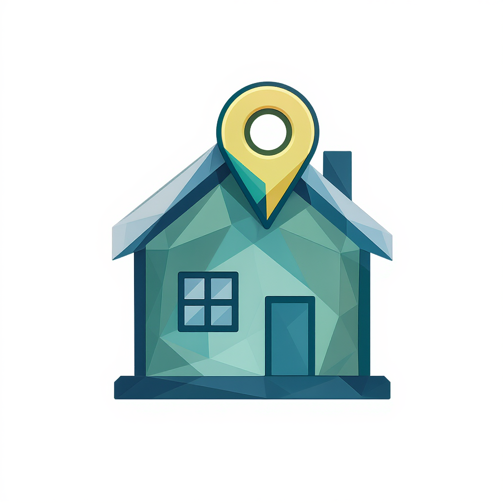 House with location pin marker