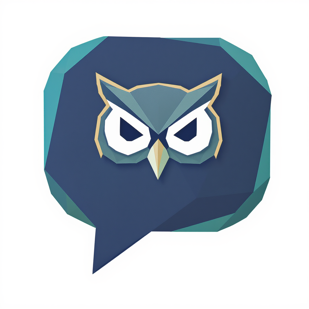 Chat bubble with Nestor owl